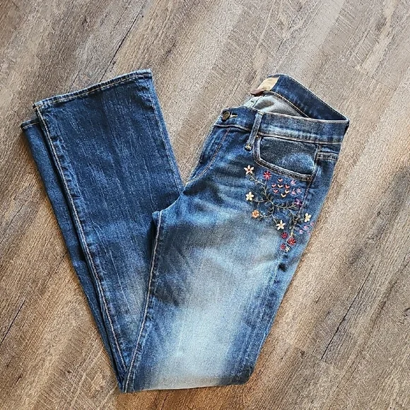 DRIFTWOOD Blue Embroidered Boot Cut Jeans - Picture 5 of 5